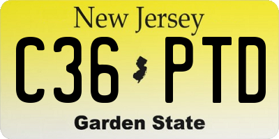 NJ license plate C36PTD