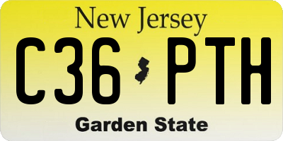 NJ license plate C36PTH