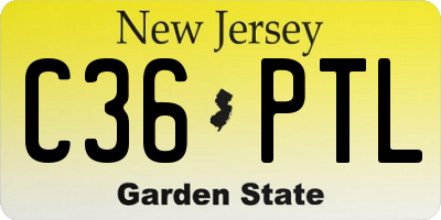 NJ license plate C36PTL