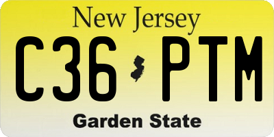 NJ license plate C36PTM