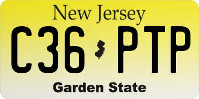 NJ license plate C36PTP