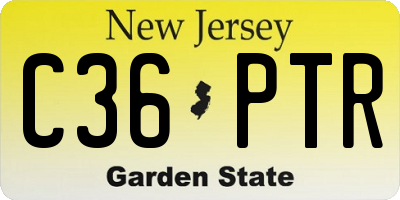 NJ license plate C36PTR