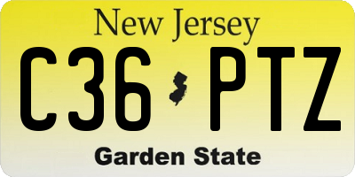 NJ license plate C36PTZ
