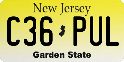 NJ license plate C36PUL