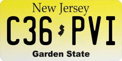 NJ license plate C36PVI