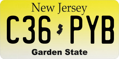 NJ license plate C36PYB