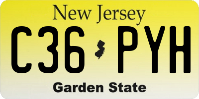 NJ license plate C36PYH