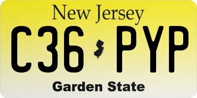 NJ license plate C36PYP