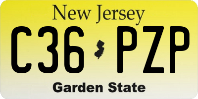 NJ license plate C36PZP