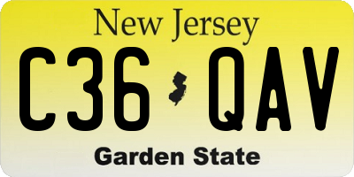NJ license plate C36QAV