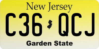 NJ license plate C36QCJ