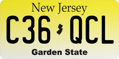 NJ license plate C36QCL