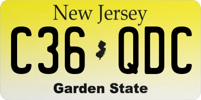 NJ license plate C36QDC