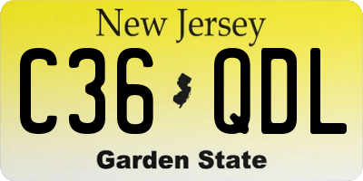 NJ license plate C36QDL
