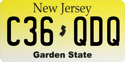 NJ license plate C36QDQ
