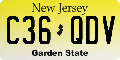 NJ license plate C36QDV