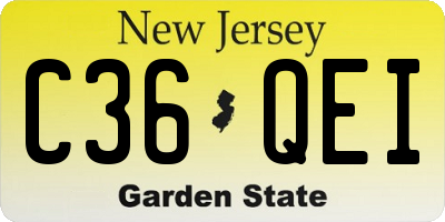 NJ license plate C36QEI
