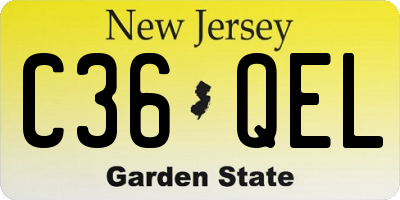 NJ license plate C36QEL