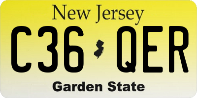 NJ license plate C36QER