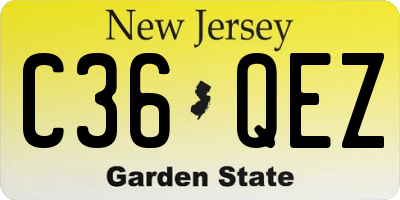 NJ license plate C36QEZ