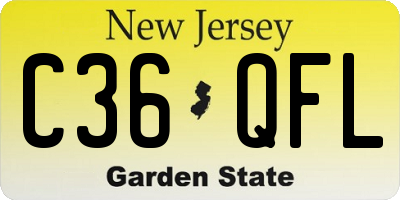 NJ license plate C36QFL
