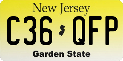 NJ license plate C36QFP