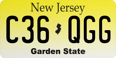 NJ license plate C36QGG