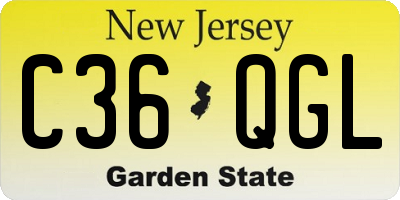 NJ license plate C36QGL