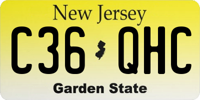 NJ license plate C36QHC