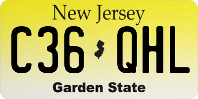 NJ license plate C36QHL