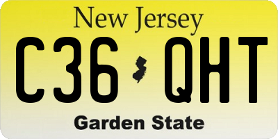 NJ license plate C36QHT