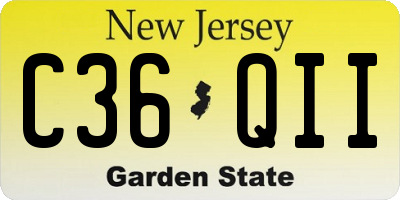 NJ license plate C36QII