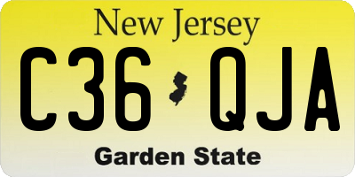 NJ license plate C36QJA