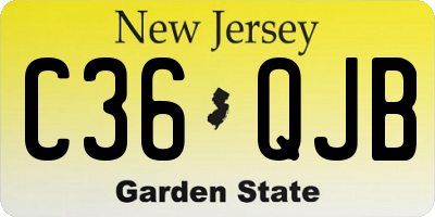 NJ license plate C36QJB