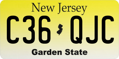 NJ license plate C36QJC
