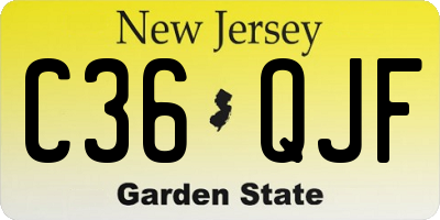 NJ license plate C36QJF