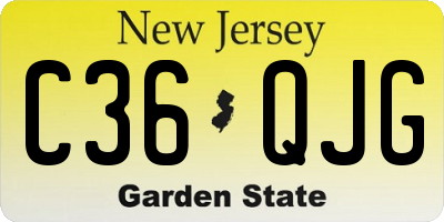 NJ license plate C36QJG