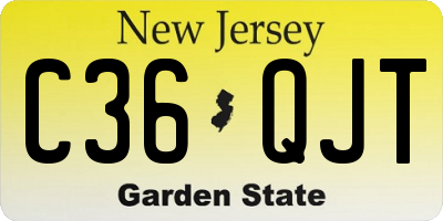 NJ license plate C36QJT