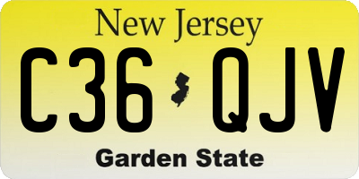 NJ license plate C36QJV
