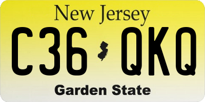 NJ license plate C36QKQ