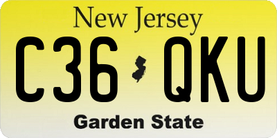 NJ license plate C36QKU