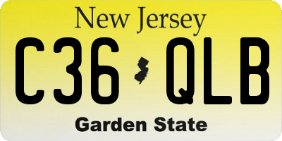 NJ license plate C36QLB