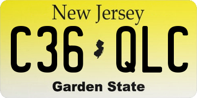 NJ license plate C36QLC