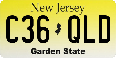 NJ license plate C36QLD