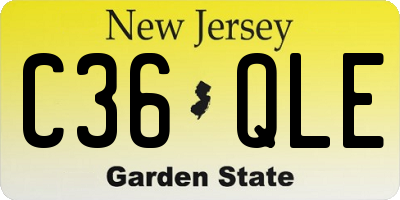 NJ license plate C36QLE