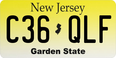 NJ license plate C36QLF