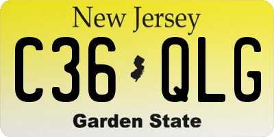 NJ license plate C36QLG