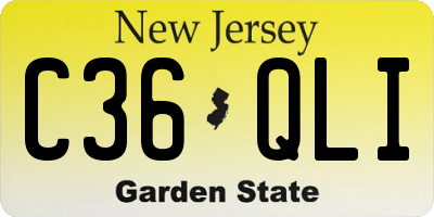 NJ license plate C36QLI