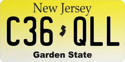 NJ license plate C36QLL