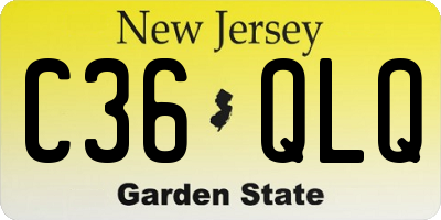 NJ license plate C36QLQ